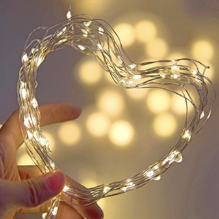 LED kobber lyskæde - batteridrevet - 5 m eller 10 m